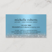 公証人ローン署名エージェントモダンの青い写真 名刺 (裏面)