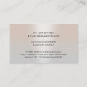 公証人ローン署名エージェントモダンクイルのロゴシルバー 名刺 (裏面)