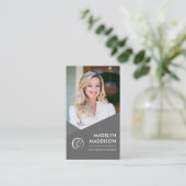 公証人ローン署名エージェントモダングレー写真 名刺 (スタンド正面)