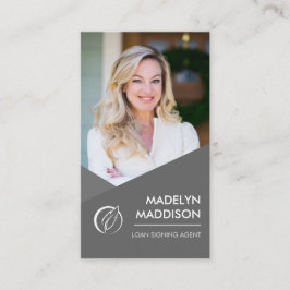 公証人ローン署名エージェントモダングレー写真 名刺