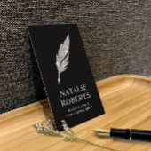 公証人ローン署名エージェントモダンシルバークイールロゴ 名刺