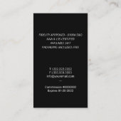 公証人ローン署名エージェントモダンシルバークイールロゴ 名刺 (裏面)