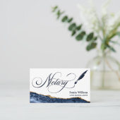 公証人ローン署名エージェントモダンネイビー・アゲート 名刺 (スタンド正面)