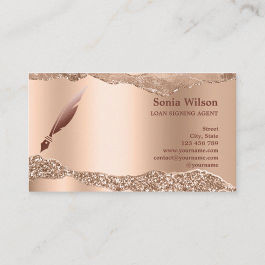 公証人ローン署名エージェントモダンバラ金ゴールドの破れ 名刺 (裏面)