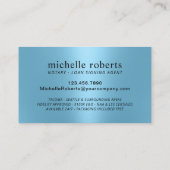 公証人ローン署名エージェントモダンライトブルー 名刺 (裏面)