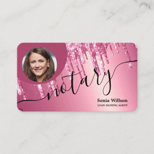 公証人ローン署名エージェントモダン写真の追加 名刺 (正面)