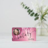 公証人ローン署名エージェントモダン写真の追加 名刺 (スタンド正面)