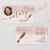 公証人ローン署名エージェントモダン写真の追加 名刺 (正面/裏面)