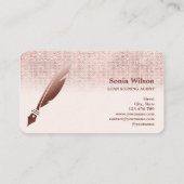 公証人ローン署名エージェントモダン写真の追加 名刺 (裏面)