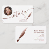 公証人ローン署名エージェントモダン写真の追加 名刺 (正面/裏面)