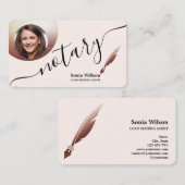 公証人ローン署名エージェントモダン写真の追加 名刺 (正面/裏面)