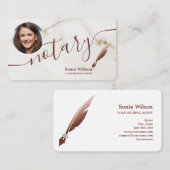 公証人ローン署名エージェントモダン写真の追加 名刺 (正面/裏面)