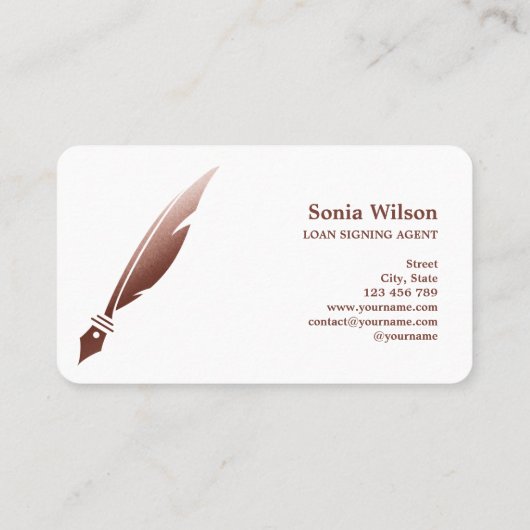 公証人ローン署名エージェントモダン写真の追加 名刺 (裏面)