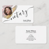 公証人ローン署名エージェントモダン写真の追加 名刺 (正面/裏面)