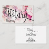 公証人ローン署名エージェントモダン抽象芸術スクリプト 名刺 (正面/裏面)