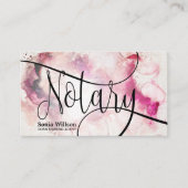 公証人ローン署名エージェントモダン抽象芸術スクリプト 名刺 (正面)