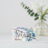 公証人ローン署名エージェントモダン抽象芸術スクリプトB 名刺 (スタンド正面)