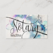 公証人ローン署名エージェントモダン抽象芸術スクリプトB 名刺 (正面)