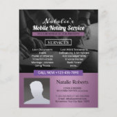 公証人ローン署名エージェントモダン紫の写真 チラシ (正面)