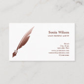 公証人ローン署名エージェントモダン赤面ピンク大理石 名刺 (裏面)