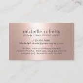 公証人ローン署名エージェントラグジュアリーバラ金ゴールド 名刺 (裏面)