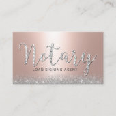 公証人ローン署名エージェントラグジュアリーバラ金ゴールド 名刺 (正面)