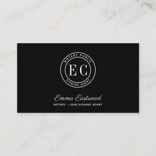 公証人ローン署名エージェント写真QRコード 名刺 (正面)