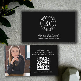 公証人ローン署名エージェント写真QRコード 名刺