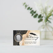 公証人ローン署名エージェント大理石ゲート写真 名刺 (スタンド正面)