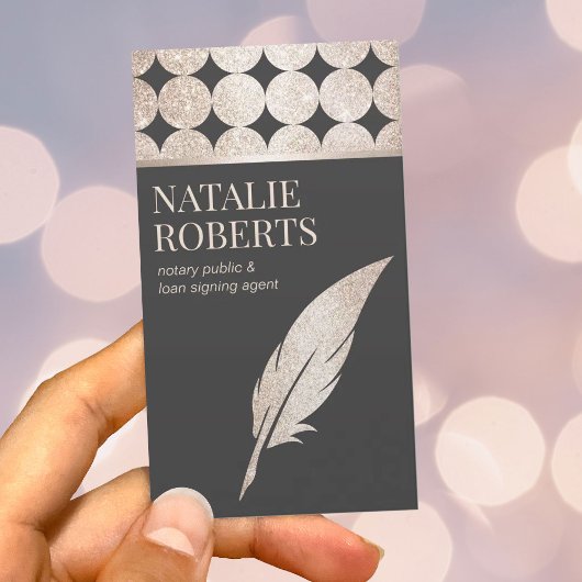公証人ローン署名エージェント幾何学金ゴールドクールペン 名刺