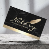 公証人ローン署名エージェント縁ど金ゴールド黒大理石 名刺