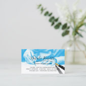 公証人ローン署名エージェント署名ブルー 名刺 (スタンド正面)