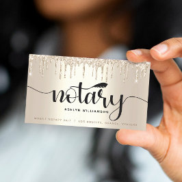 公証人ローン署名エージェント金ゴールドグリッタードリップスクリプト 名刺