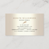 公証人ローン署名エージェント金ゴールドグリッタードリップスクリプト 名刺 (裏面)