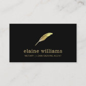 公証人ローン署名エージェント金ゴールドブラック 名刺 (正面)