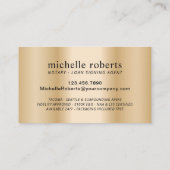 公証人ローン署名エージェント金ゴールド大理石瑪瑙の写真 名刺 (裏面)