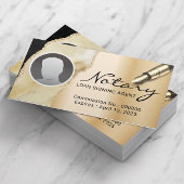 公証人ローン署名エージェント金ゴールド大理石瑪瑙の写真 名刺