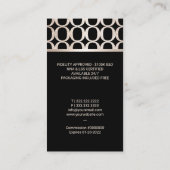 公証人ローン署名エージェント高級金ゴールドクイルペン 名刺 (裏面)