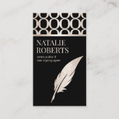 公証人ローン署名エージェント高級金ゴールドクイルペン 名刺 (正面)