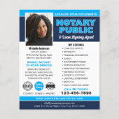 公証人ローン署名エージェント ネイビー 編集可能 チラシ (正面)