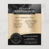 公証人ローン署名エージェント ブラック＆ゴールド チラシ (正面)