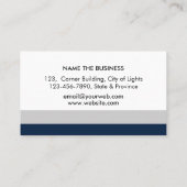 公証人ローン署名エージェントNibグレー金ゴールドライター 名刺 (裏面)