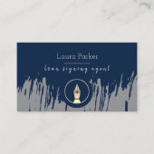 公証人ローン署名エージェントNibグレー金ゴールドライター 名刺 (正面)