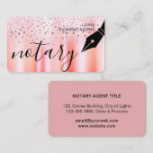 公証人ローン署名エージェントNibロゴ税バラ金ゴールド 名刺 (正面/裏面)