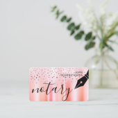 公証人ローン署名エージェントNibロゴ税バラ金ゴールド 名刺 (スタンド正面)