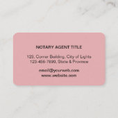 公証人ローン署名エージェントNibロゴ税バラ金ゴールド 名刺 (裏面)