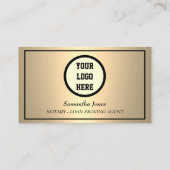 公証人ローン署名エージェントQRコードスキャン可能金ゴールド 名刺 (裏面)