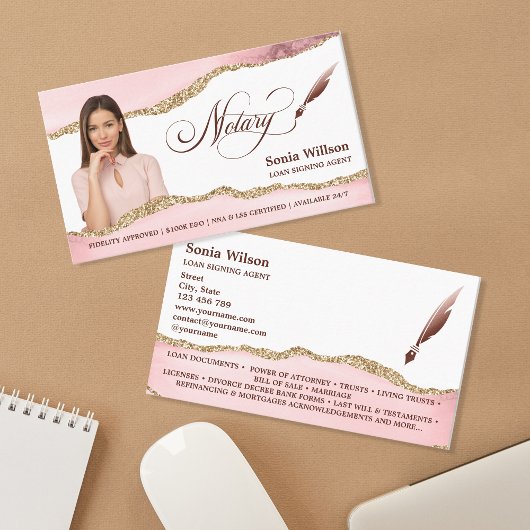 公証人ローン署名エージェントQRコード写真の挿入 名刺