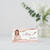 公証人ローン署名エージェントQRコード写真の挿入 名刺 (スタンド正面)