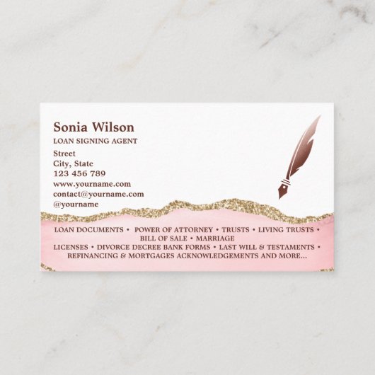 公証人ローン署名エージェントQRコード写真の挿入 名刺 (裏面)